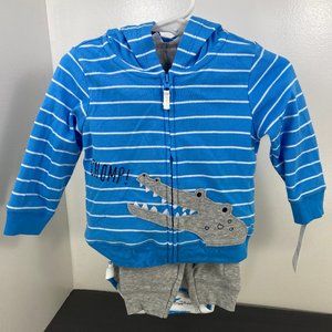 Carter's 3 Piece Outfit Set Alligator Hoodie 9M
